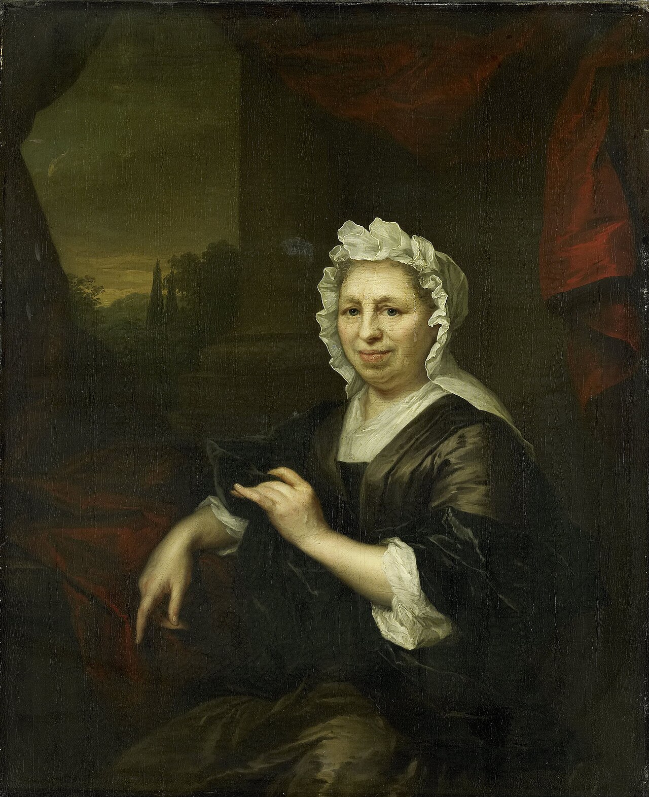 Portrait Brechje Hooft (1640-1721). Widow of Harmen van de Poll by Arnold Boonen