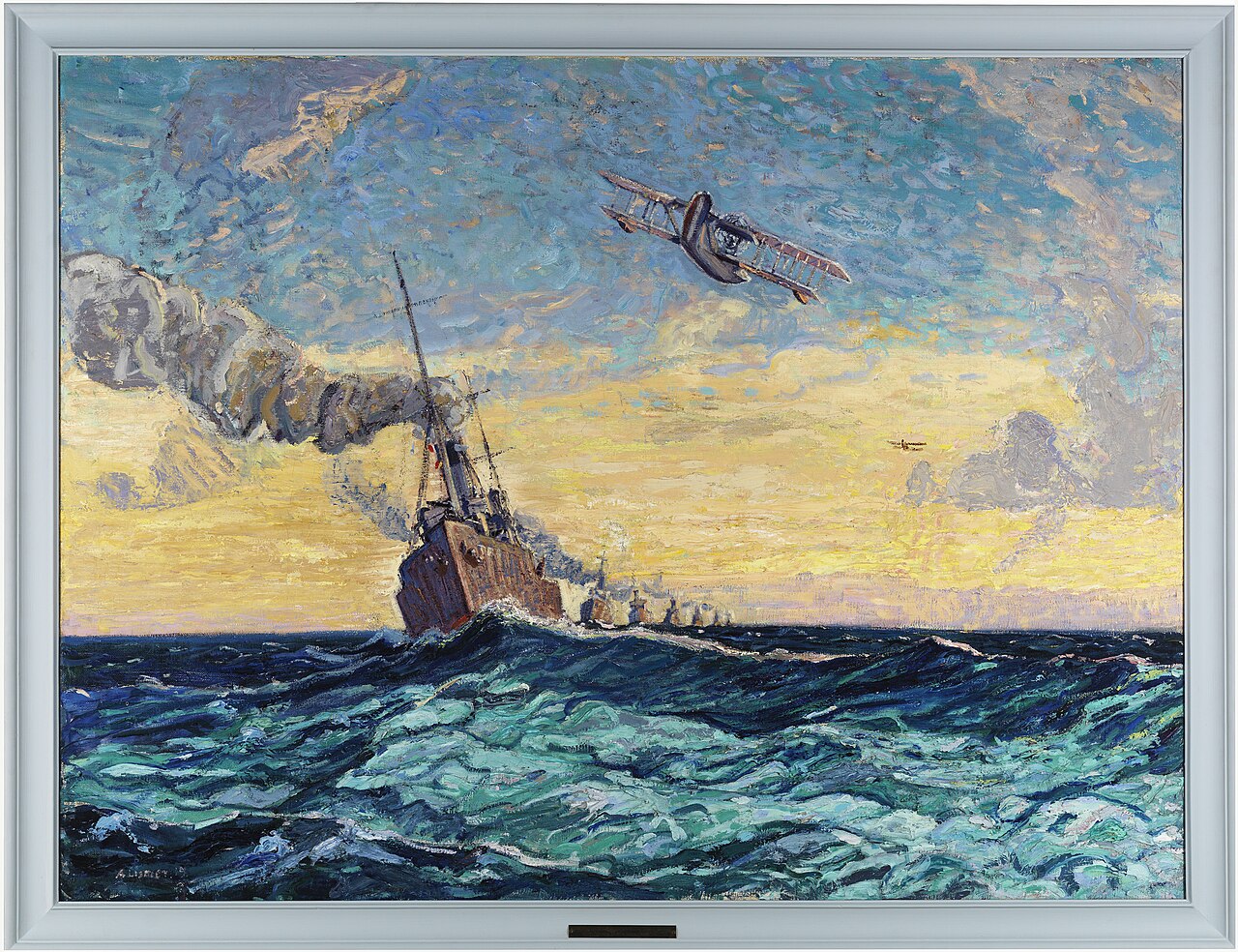 Minesweepers, Halifax by Arthur Lismer