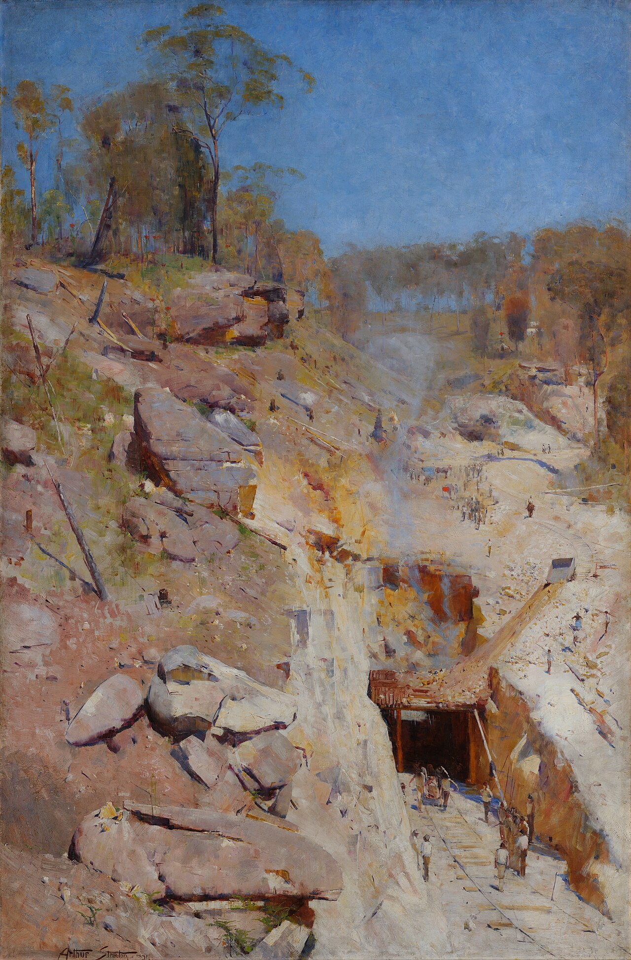 Fire's on by Arthur Streeton