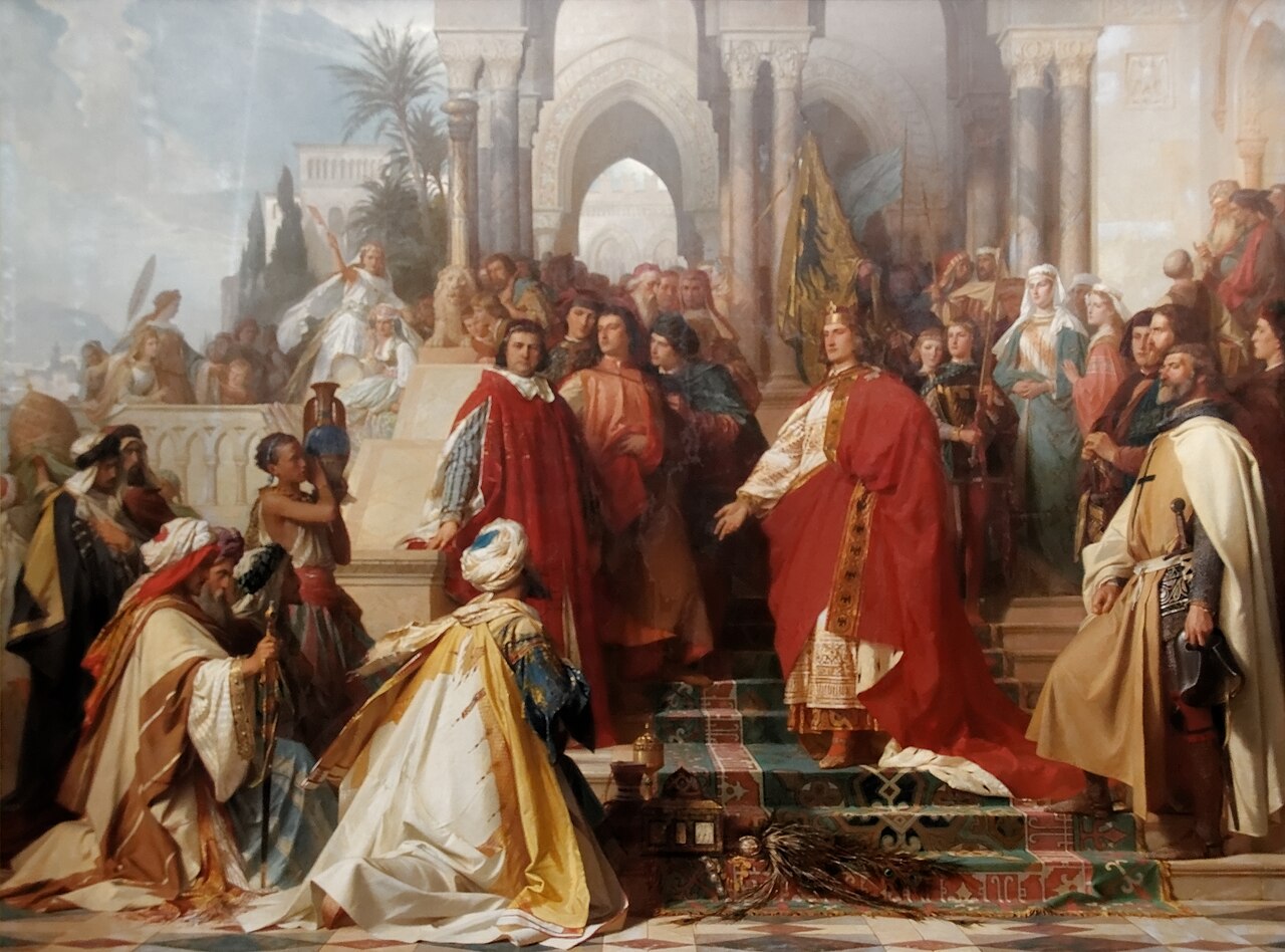 The Court of Emperor Frederick II in Palermo by Arthur von Ramberg