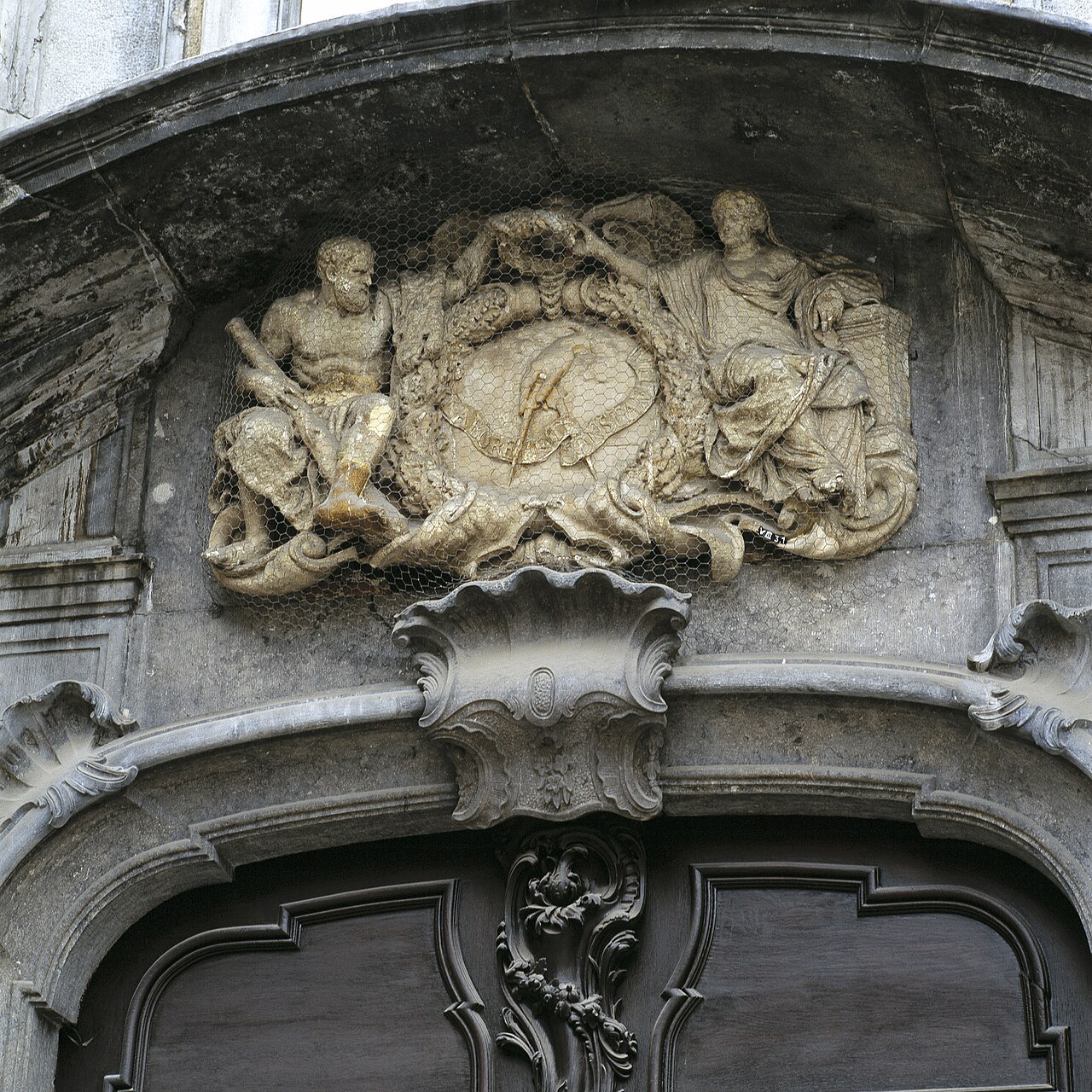 Cartouche depicting the Plantin Press's motto by Artus Quellinus II
