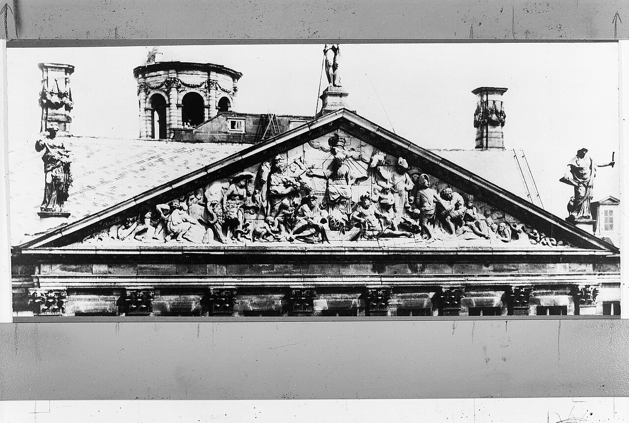 Tympanum of Nieuwezijds Voorburgwal 147, Amsterdam by Artus Quellinus the Elder