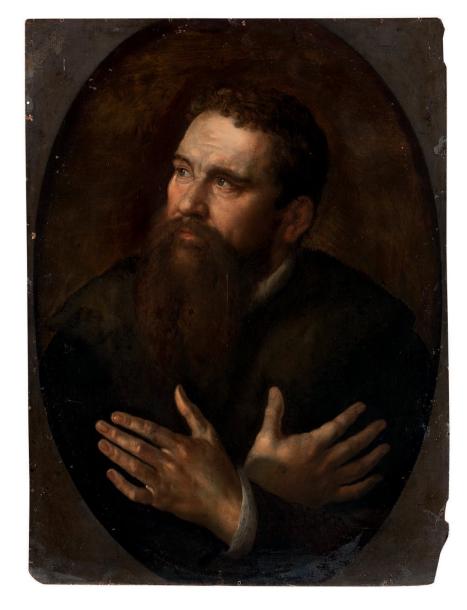 Portrait of a monk in prayer by Artus Wolffort