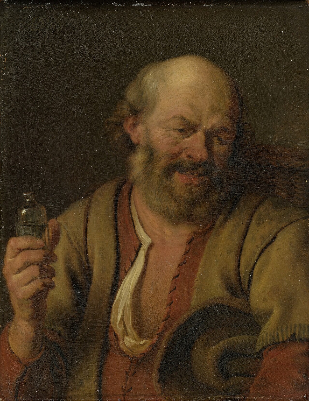 A man with a drinking vial by Ary de Vois