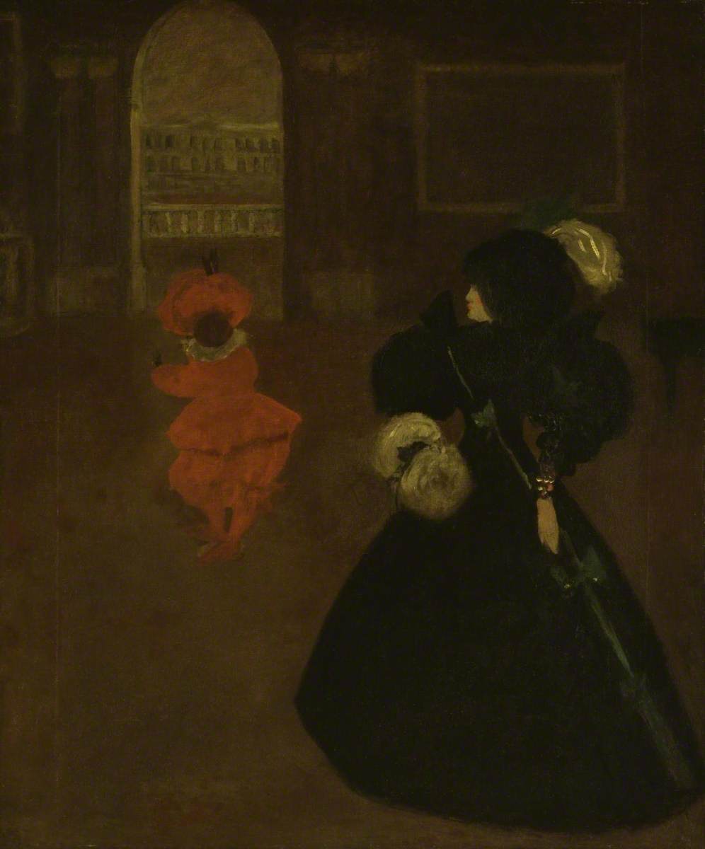 Caprice. Verso: Masked Woman with a White Mouse by Aubrey Beardsley
