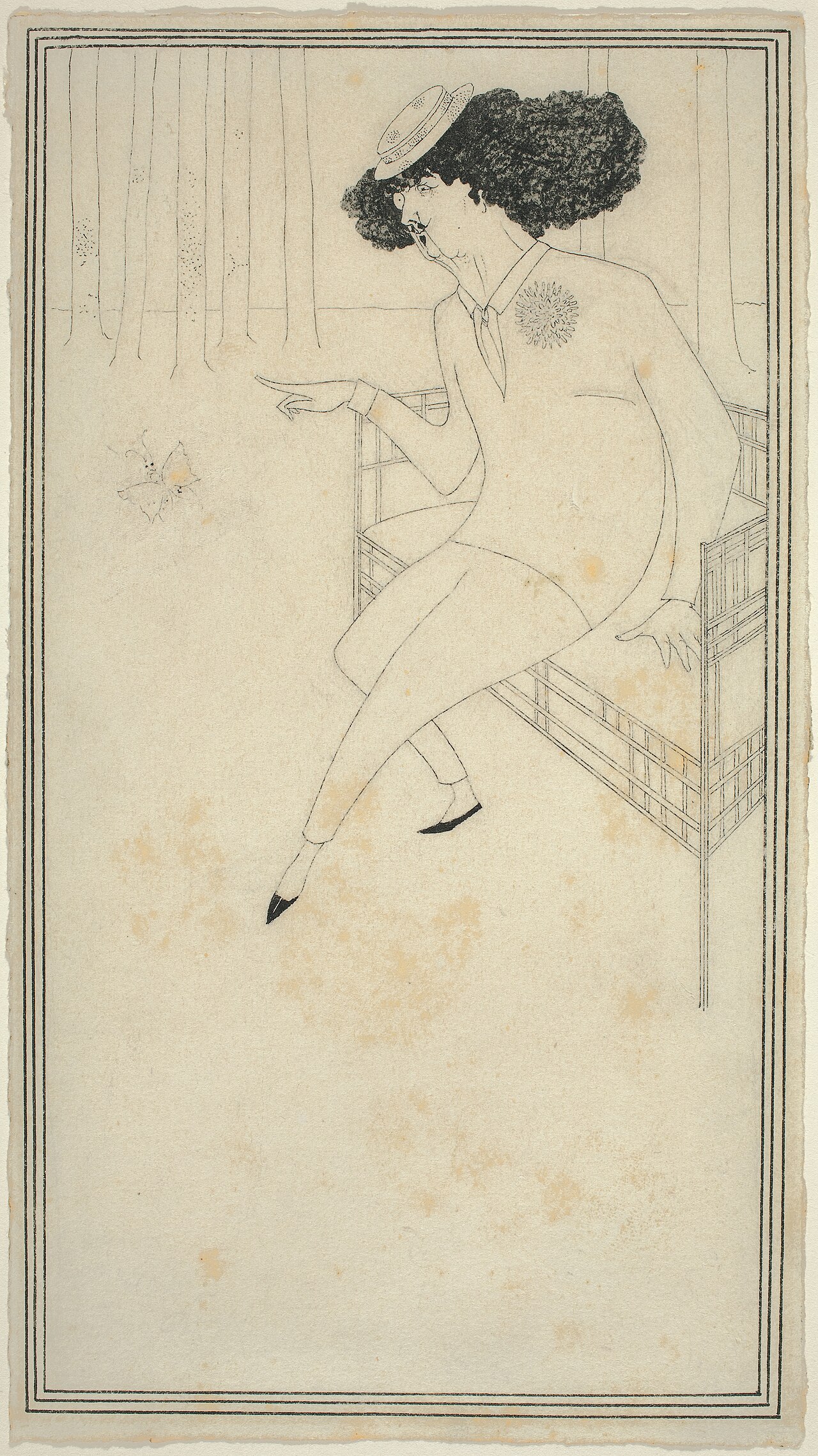 Caricature of J.M. Whistler by Aubrey Beardsley
