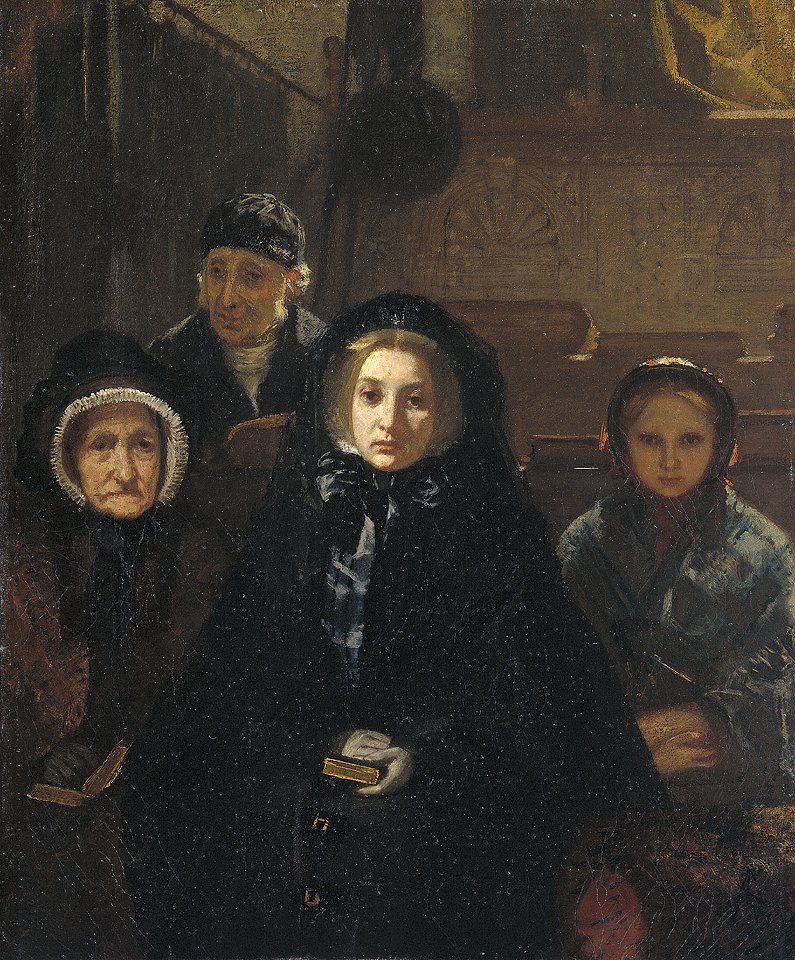 Early to Church by August Allebé