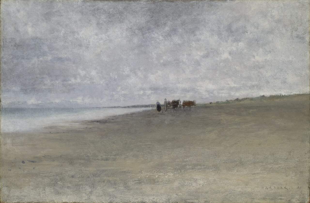 Hazy Weather by the Sea by August Hagborg