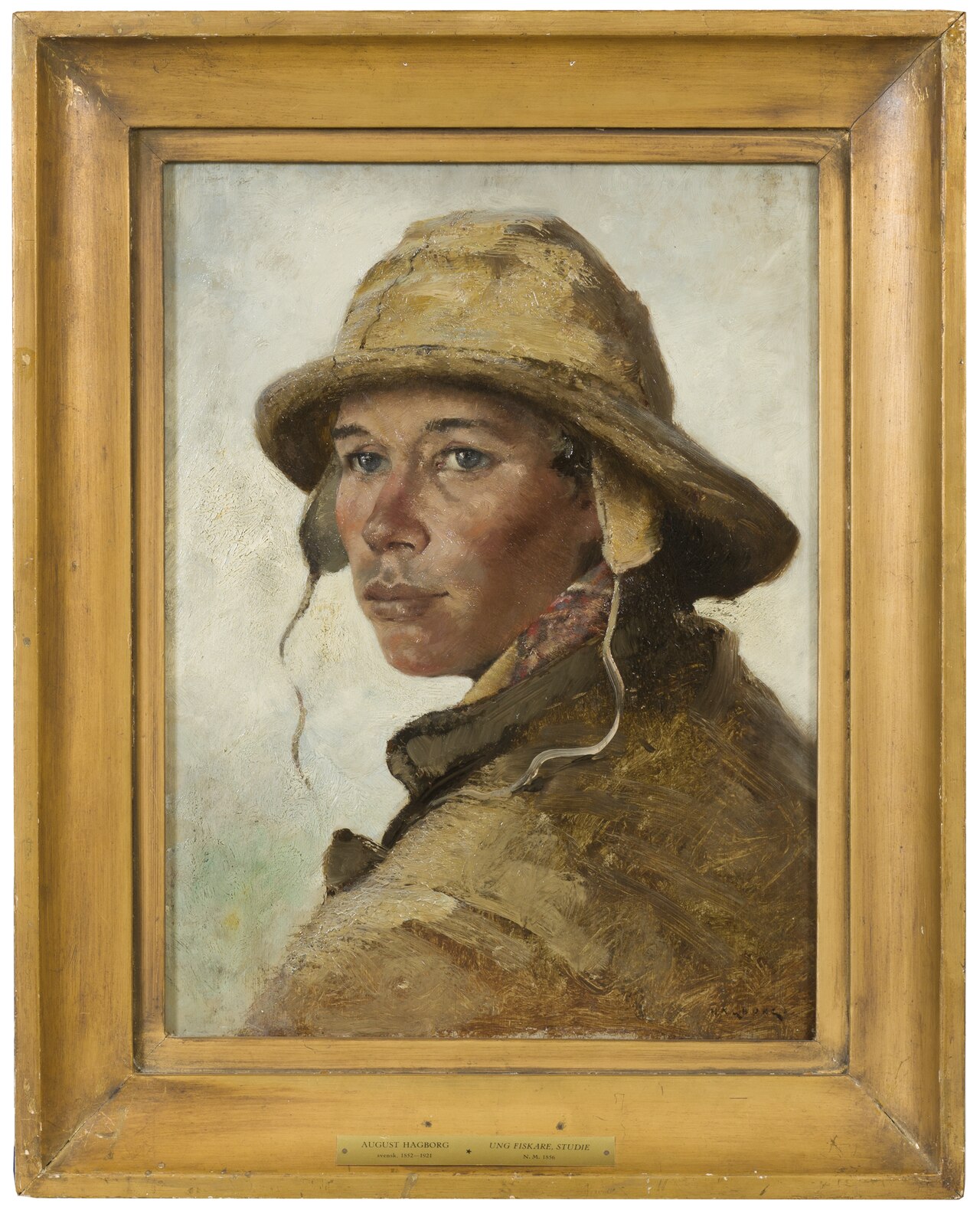 Head of a Young Fisherman. Study by August Hagborg