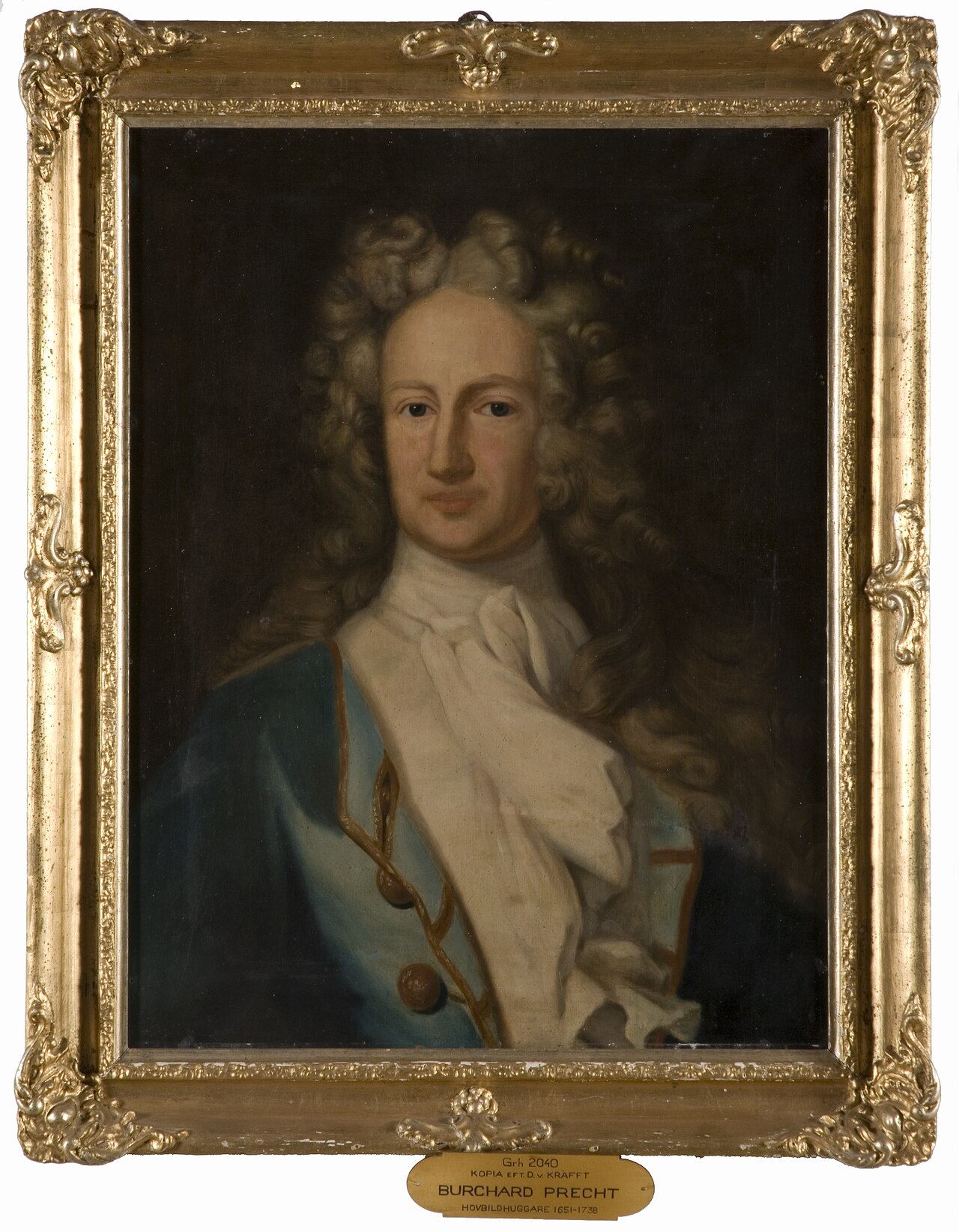 Burchard Precht (1651-1738), court sculptor, married to 1. Brita Standoph, 2. Susanna Nilsdotter Kröger by August Jernberg