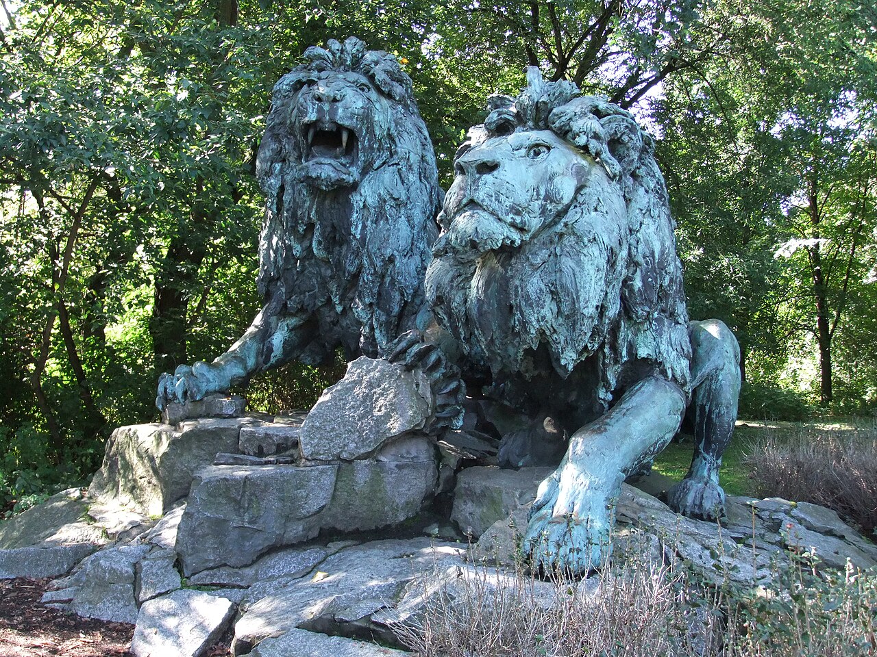 Lion group II by August Kraus