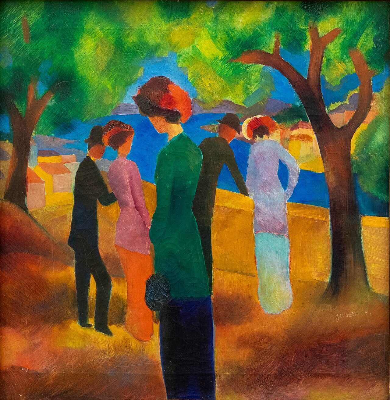 Woman in Green Jacket by August Macke