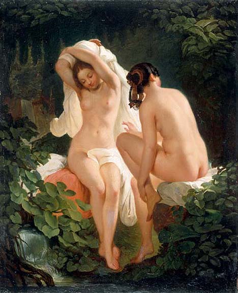 Bathing Madchen by August Riedel
