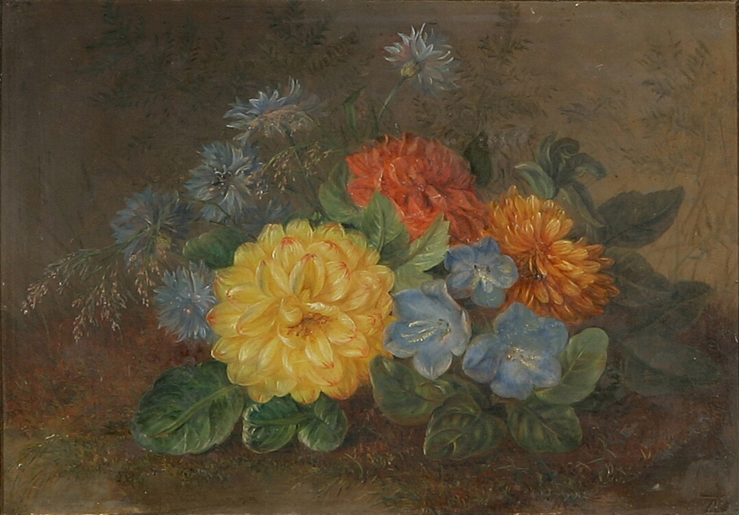 Still life with summer flowers. by Augusta Dohlmann