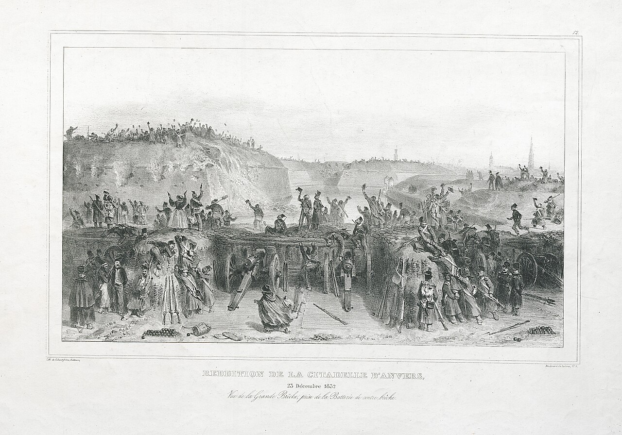 Overgave van de citadel van Antwerpen op 23 december 1832 by Auguste Raffet