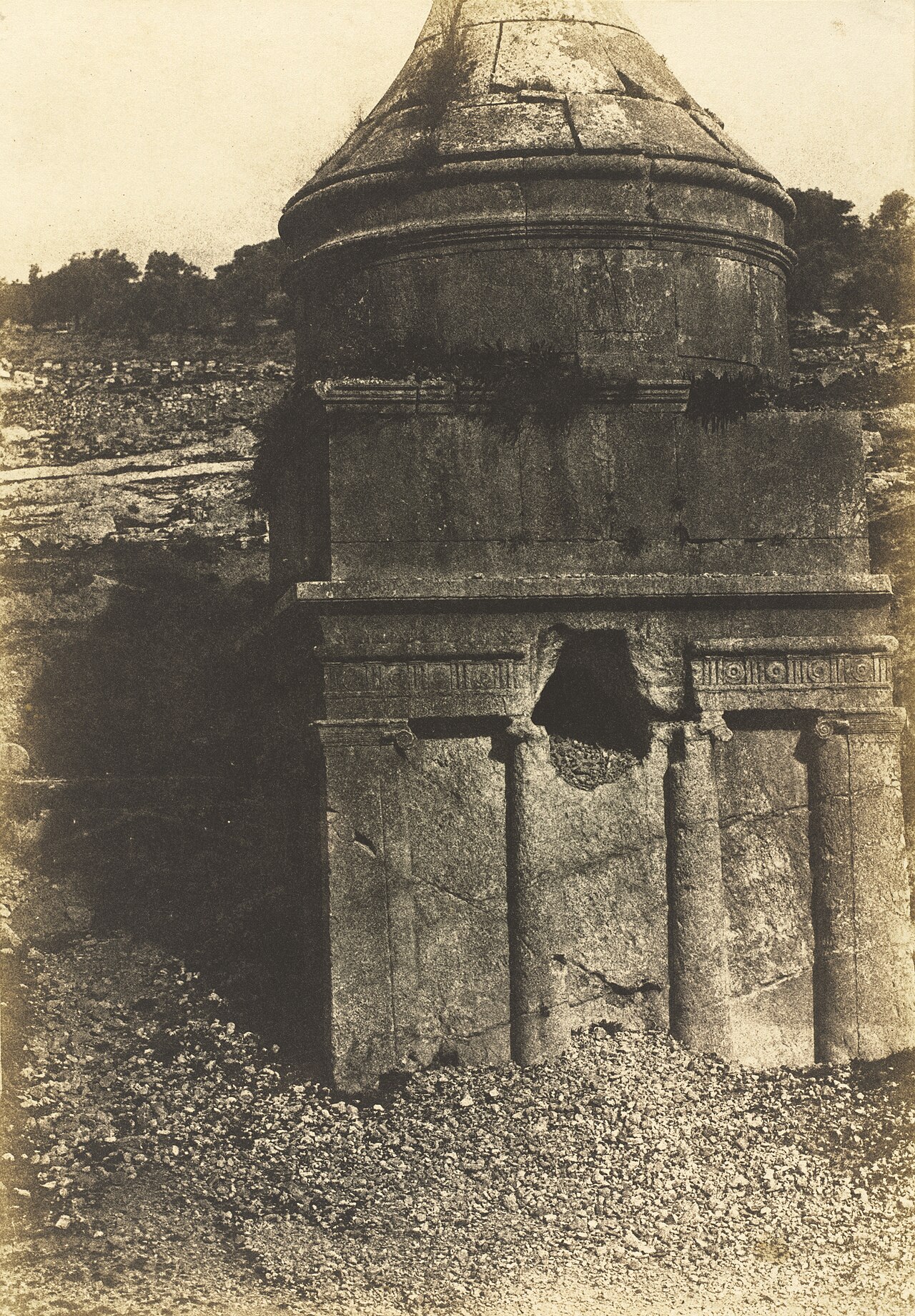 Absalom's Tomb, Valley of Kidron, Jerusalem by Auguste Salzmann