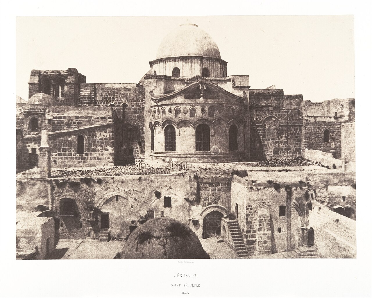Jérusalem, Saint Sépulcre, abside by Auguste Salzmann