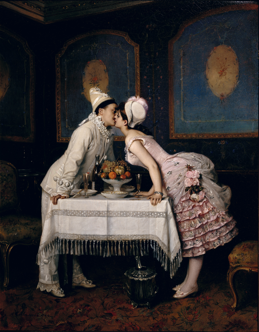 The Kiss by Auguste Toulmouche