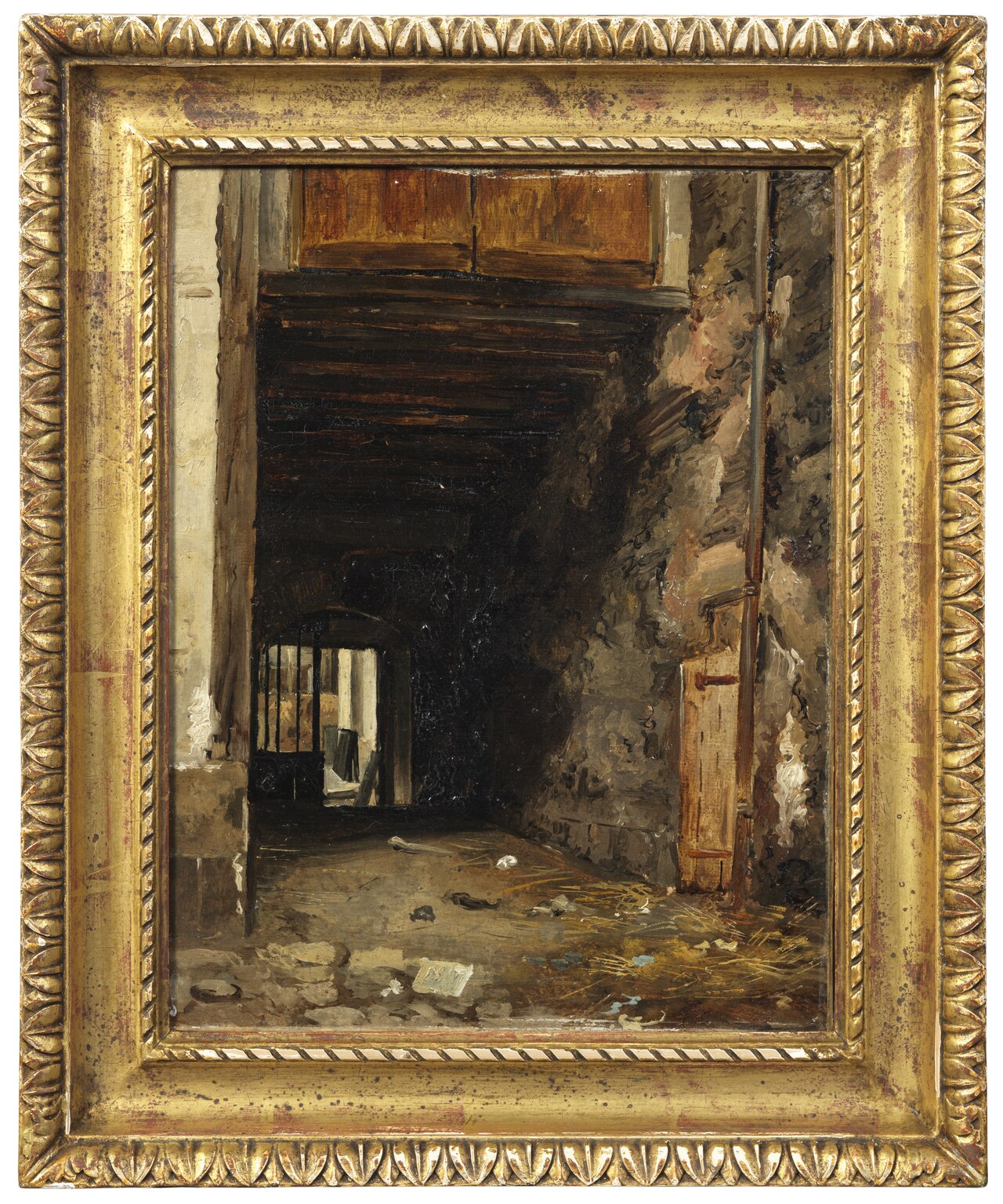 The Entrance of a Courtyard by Auguste-Xavier Leprince