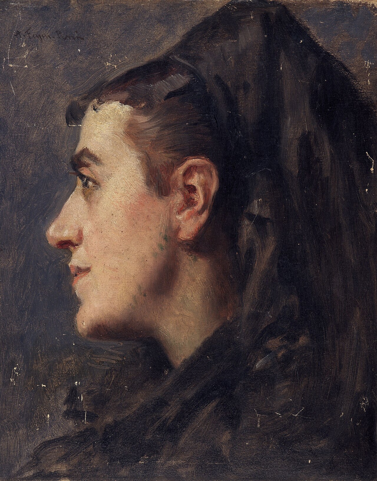 Spanish Woman (study) by Augustin Feyen-Perrin