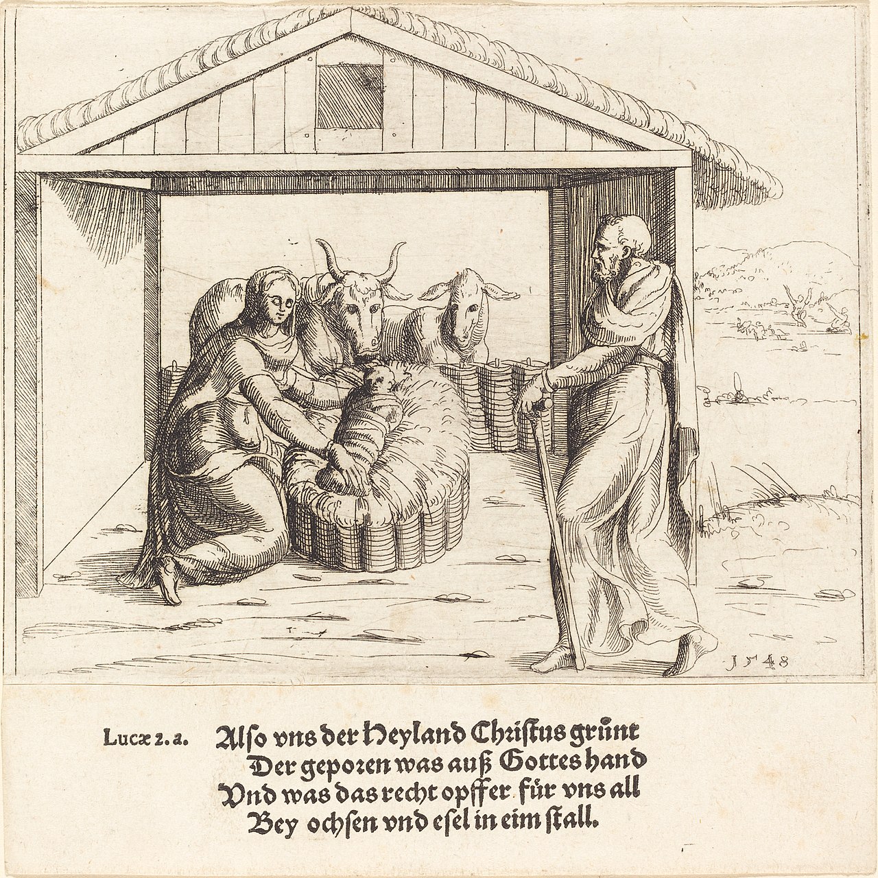 The Nativity by Augustin Hirschvogel