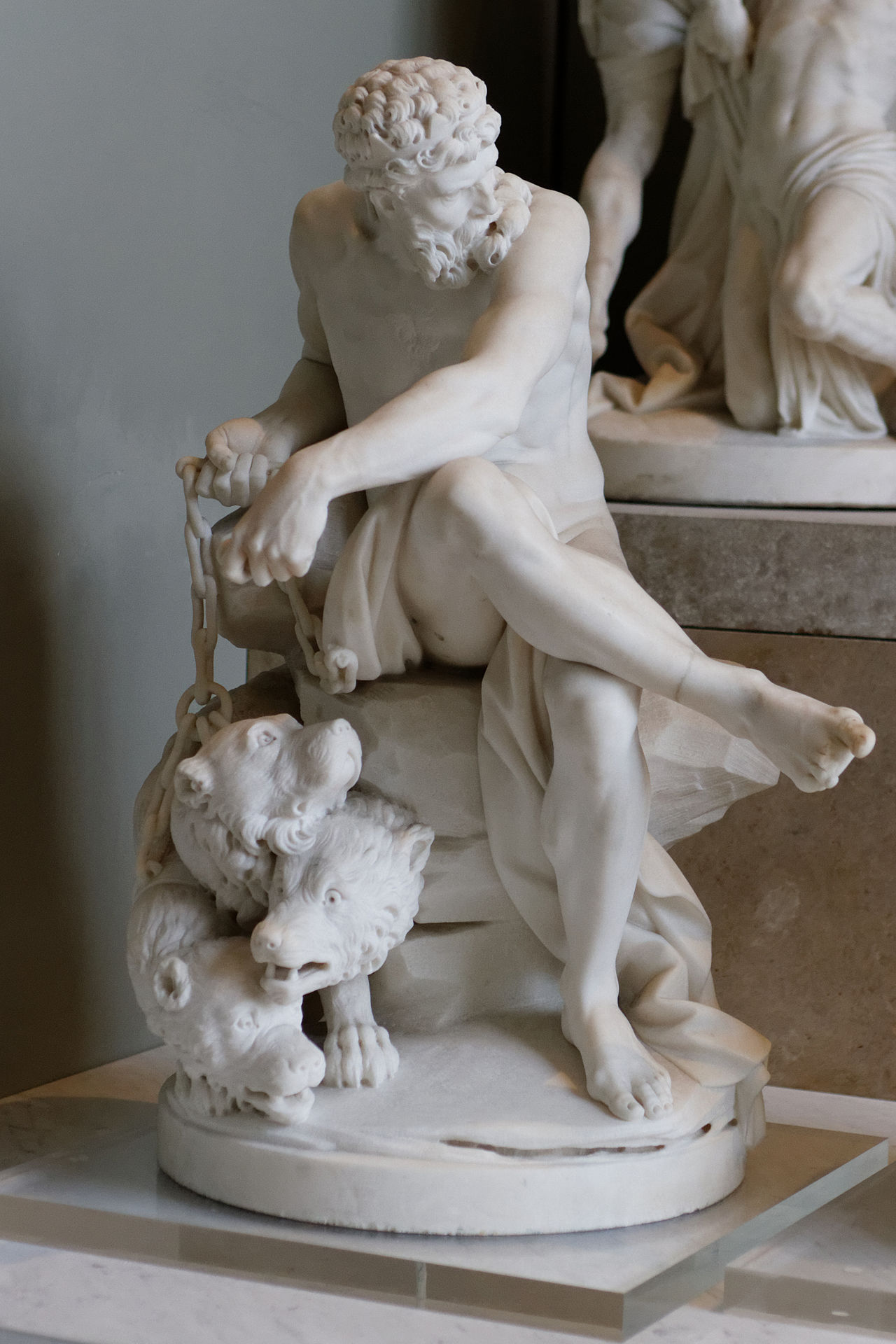 Pluton enchaînant Cerbère, Pajou by Augustin Pajou