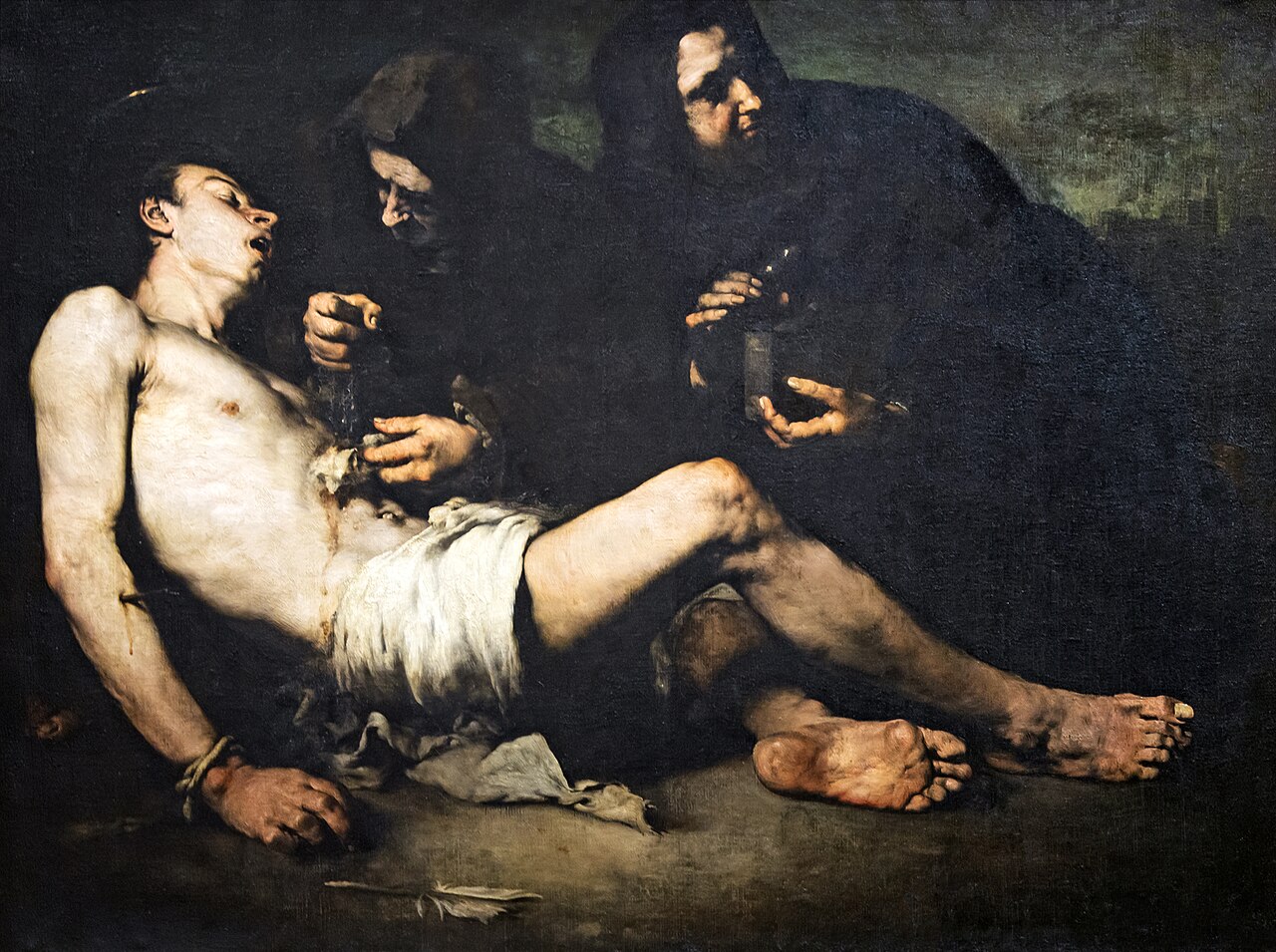 Saint Sebastian, martyr - Théodule Ribot - musée d'Orsay Paris by Augustin Théodule Ribot