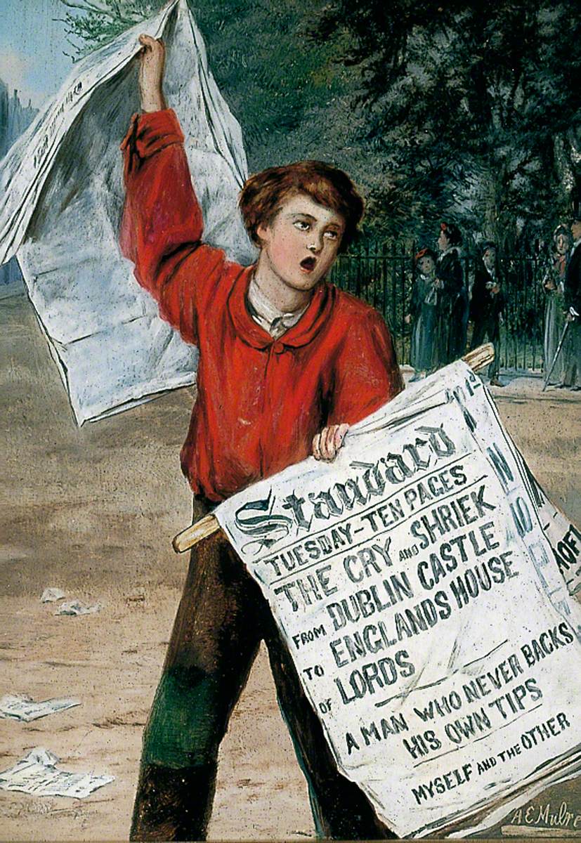 Newsboy by Augustus Edwin Mulready