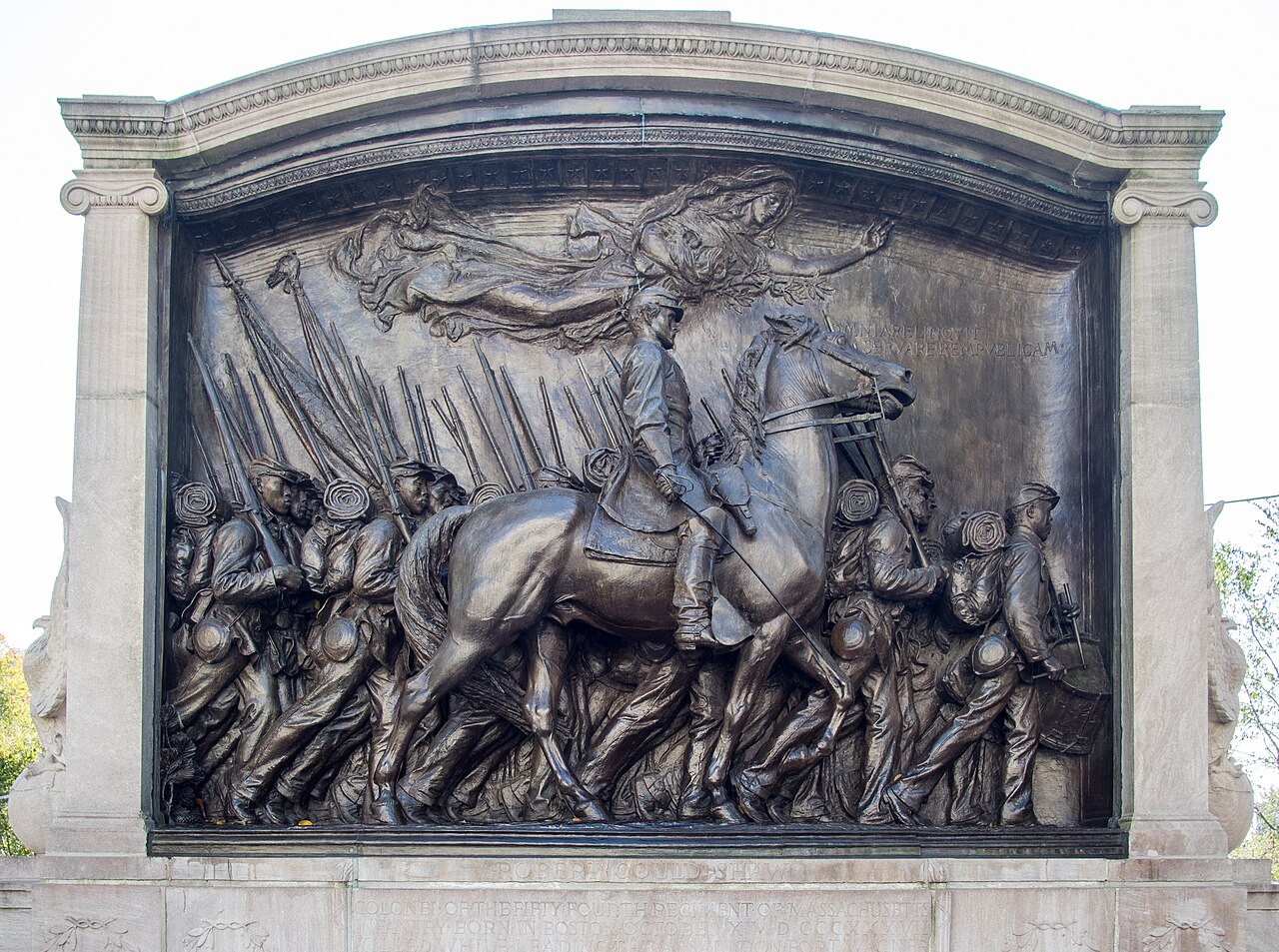 Memorial to Robert Gould Shaw and the Massachusetts Fifty-Fourth Regiment by Augustus Saint-Gaudens