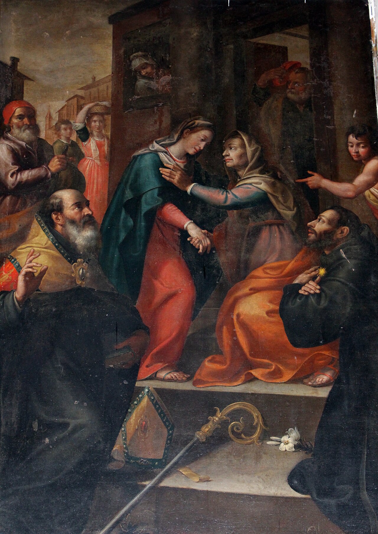The visitation with the saints Agostino Nicola da Tolentino by Aurelio Lomi