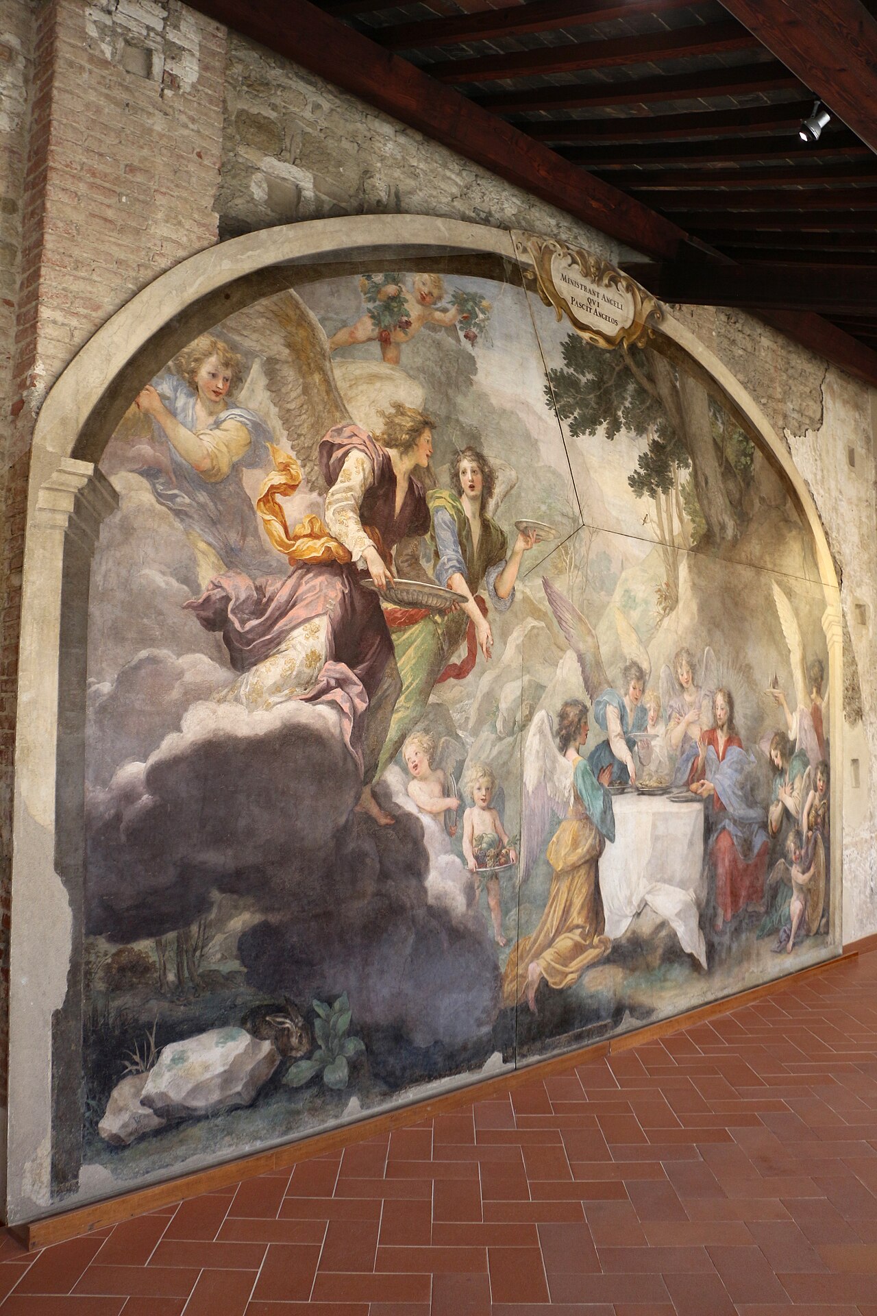 Christ nourished by Angels by Baldassare Franceschini