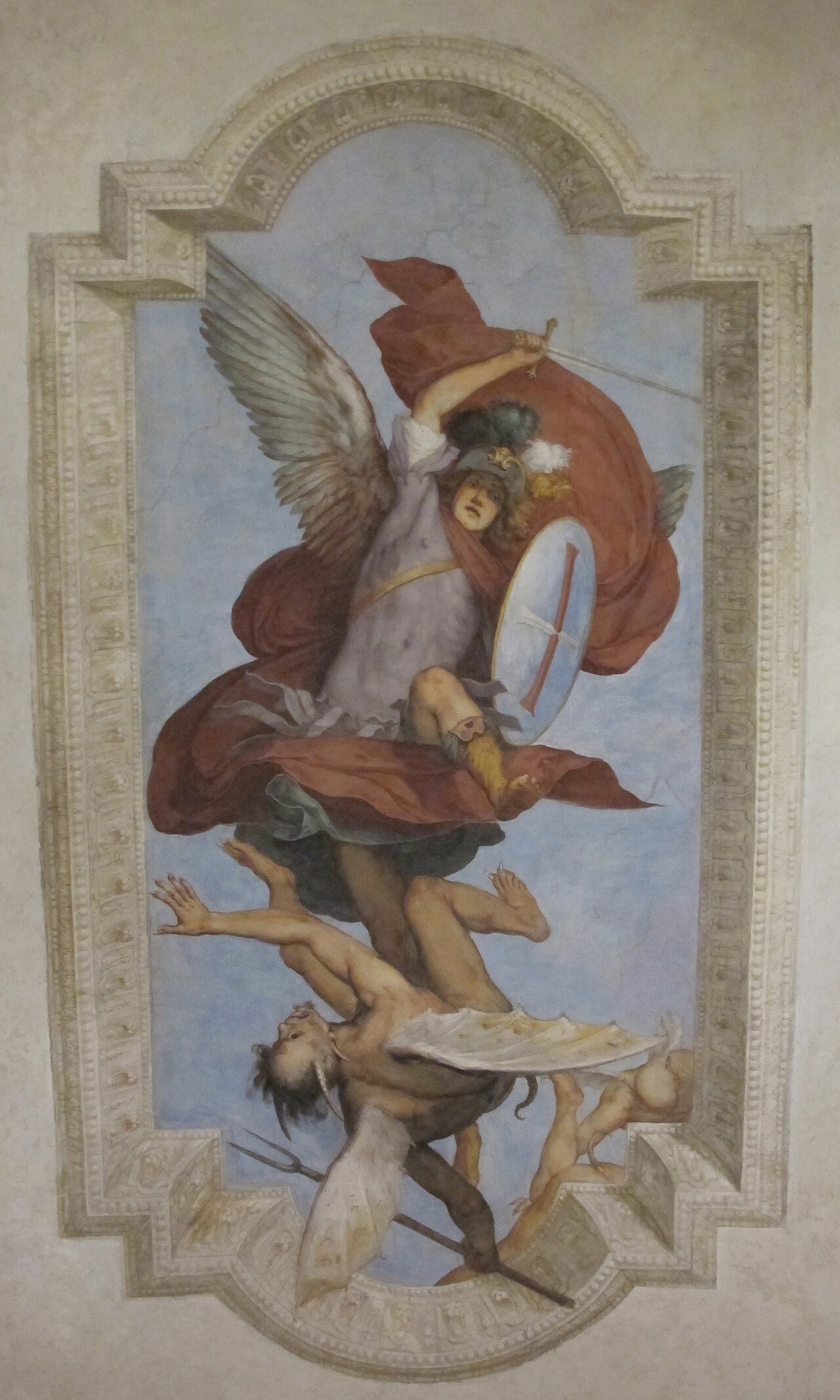 Saint Michael beats the Devil by Baldassare Franceschini