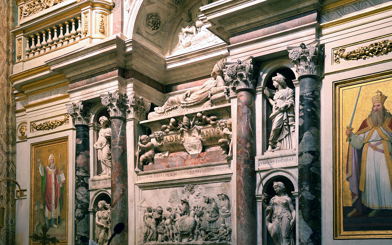 Funeral monument of Pope Adrian VI by Baldassare Peruzzi