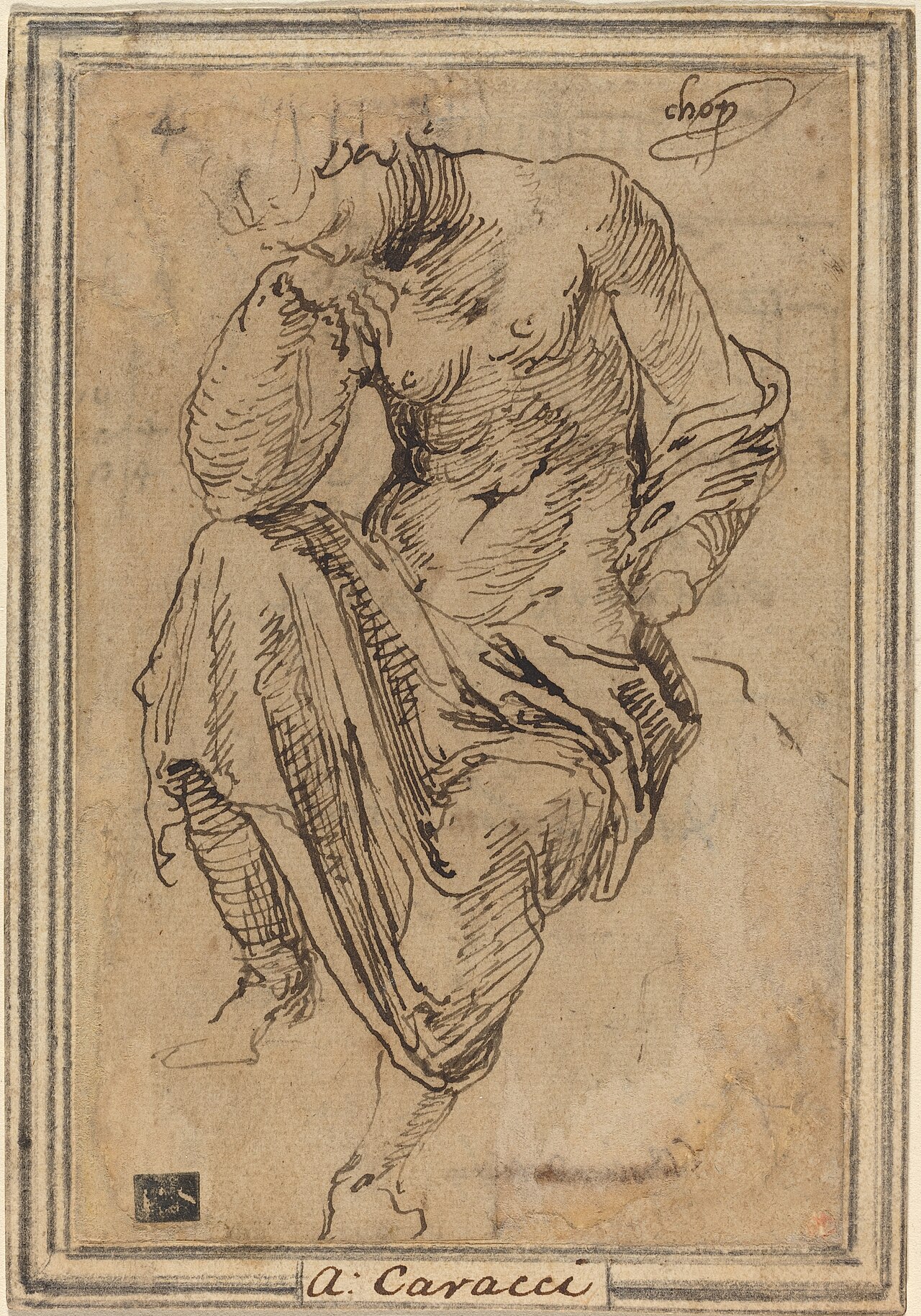 Seated Female Figure after the Antique by Baldassare Peruzzi