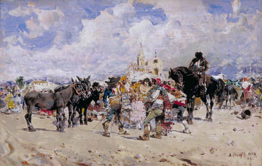 The Market Place, Granada, Spain by Baldomero Galofre Jiménez