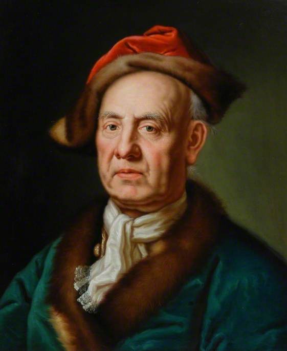 Portrait of a Man in a Fur-Trimmed Hat by Balthasar Denner