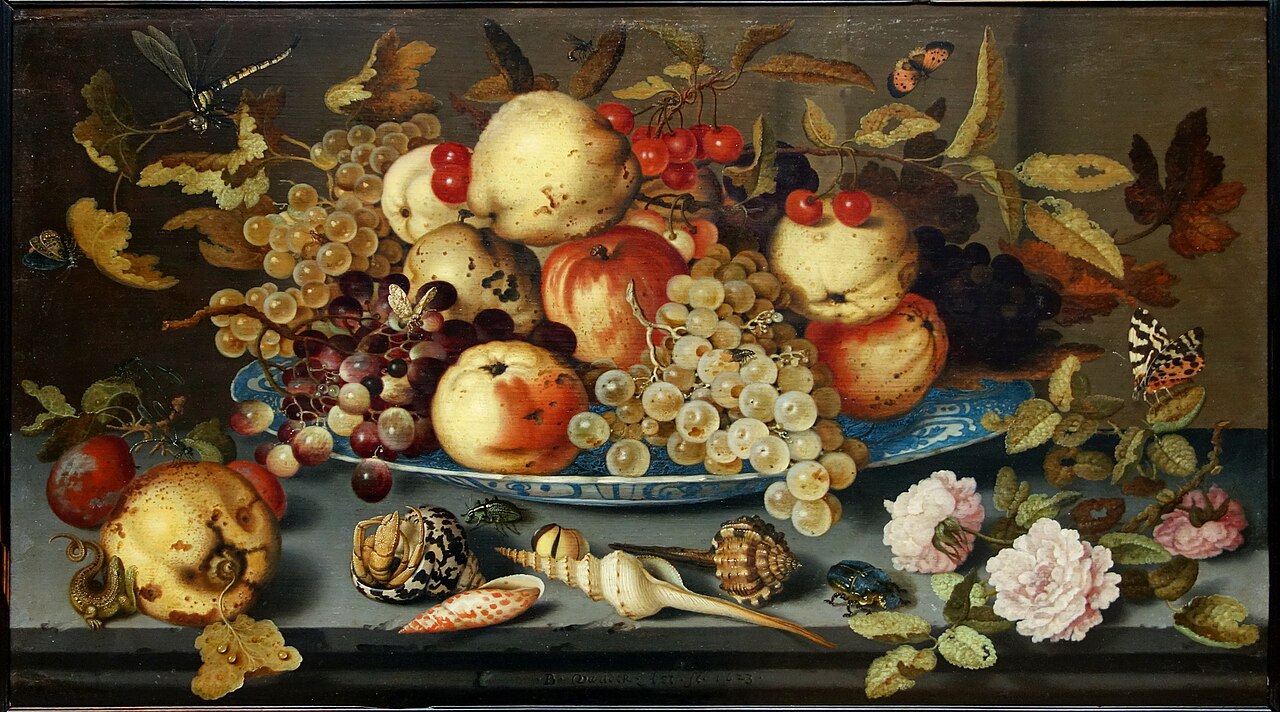 Still-life with Dish of Fruits by Balthasar van der Ast