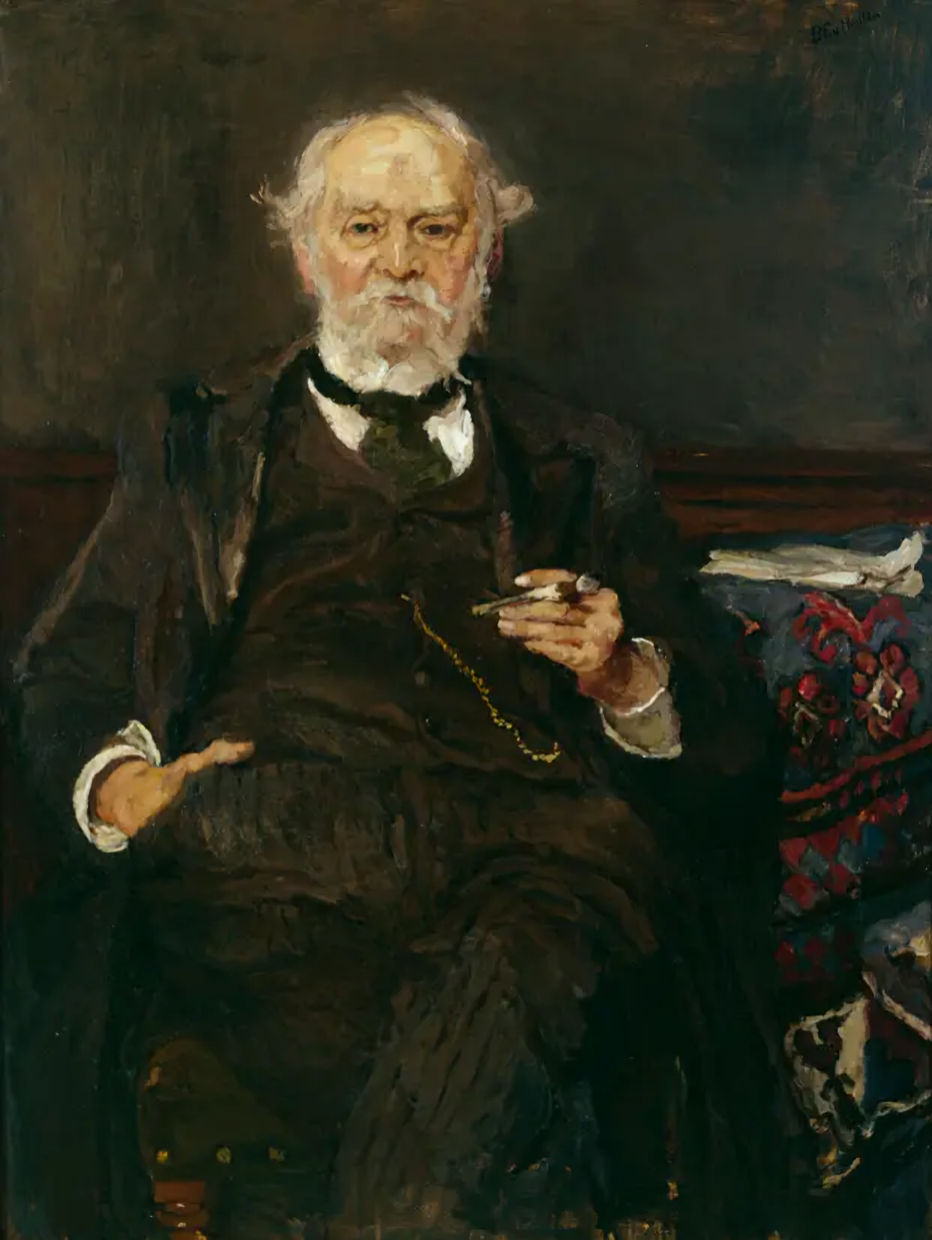 Portrait of mr. Sam van Houten, father of the artist by Barbara Elisabeth van Houten