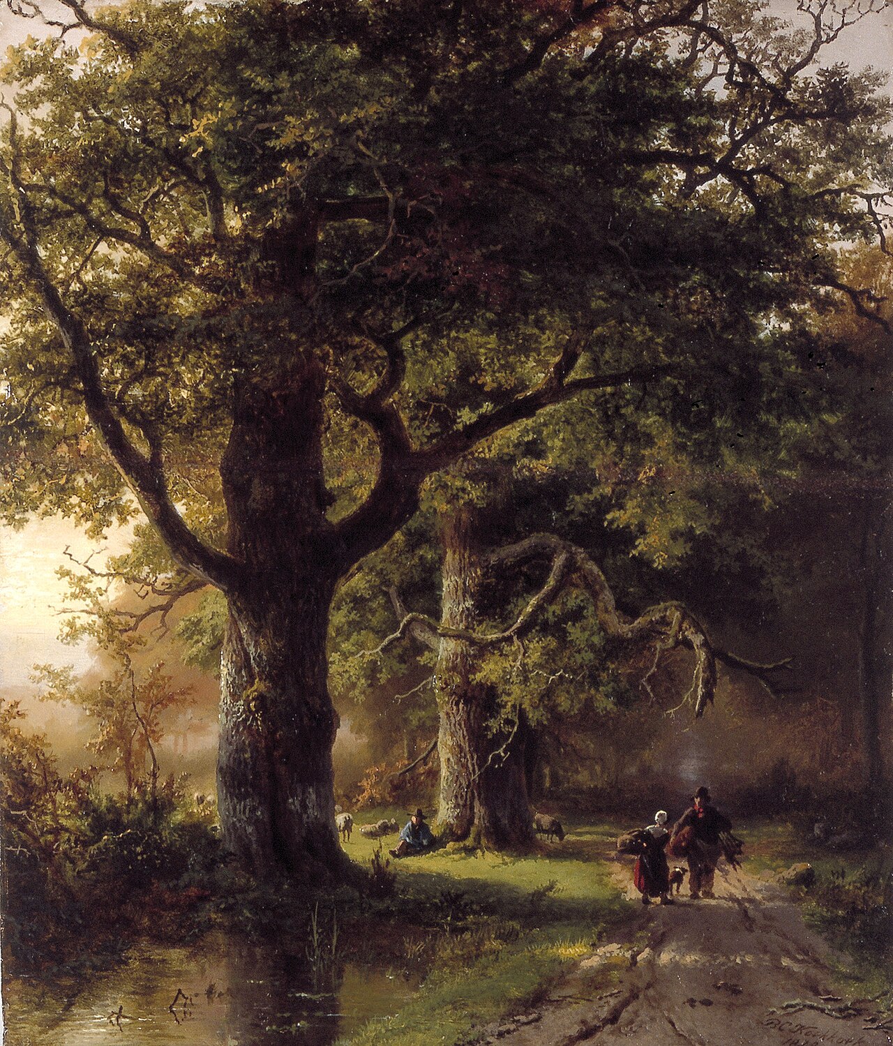 A Forest Stroll by Barend Cornelis Koekkoek