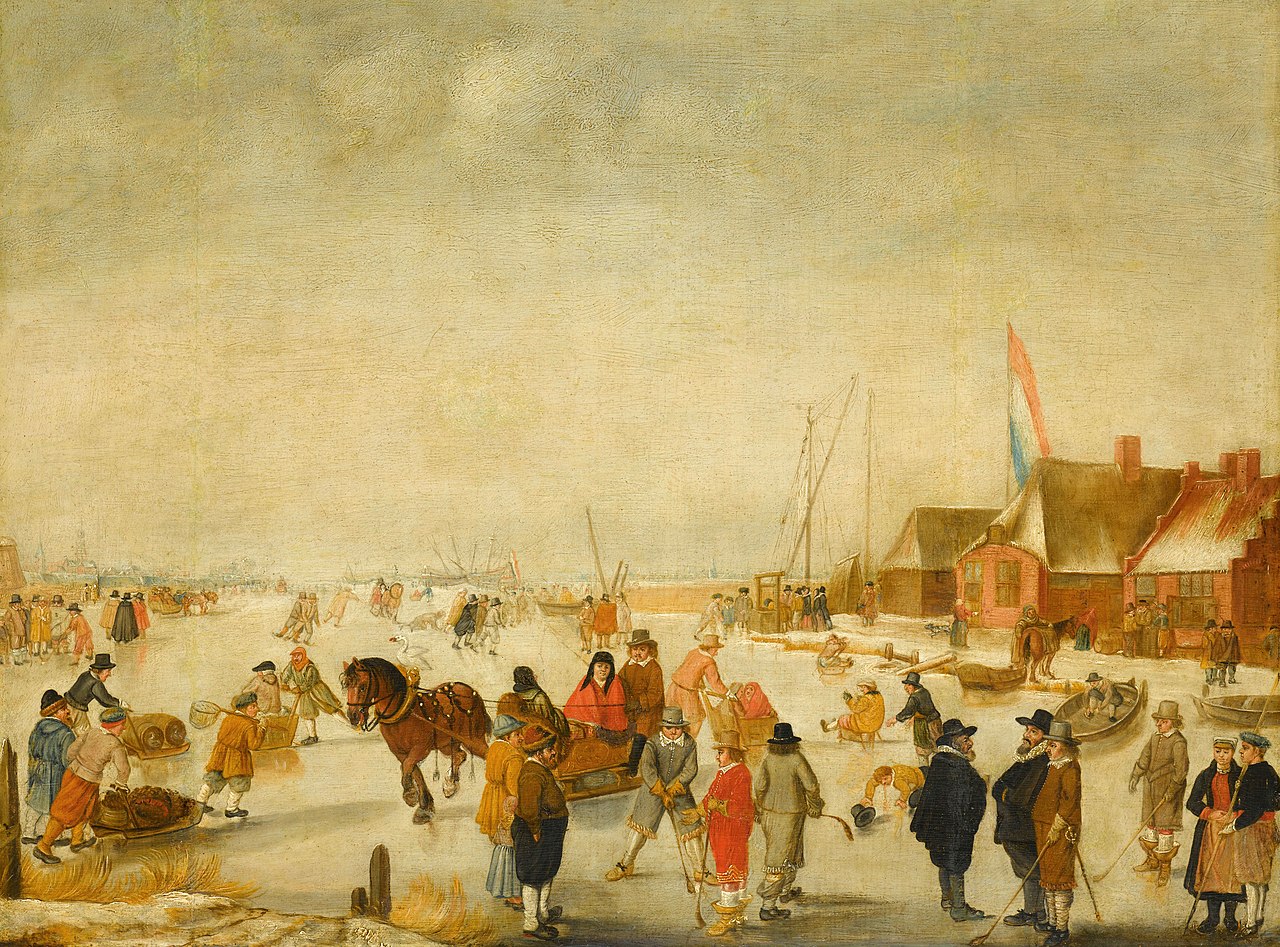 Enjoying the ice by Barent Avercamp