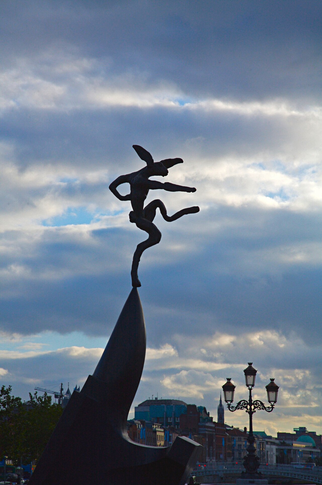 Large Nijinsky Hare on Anvil Point by Barry Flanagan