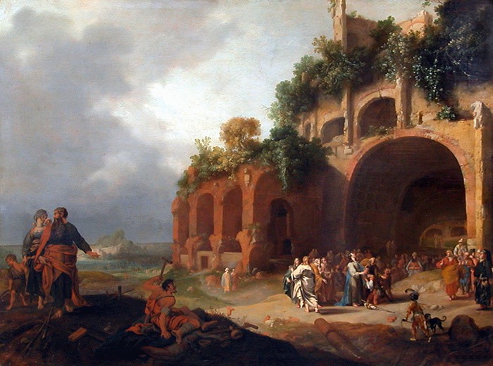 Jesus Healing a Deaf-mute by Bartholomeus Breenbergh