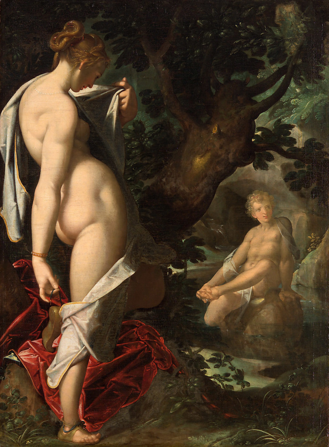 Hermaphroditus and the nymph Salmacis by Bartholomeus Spranger