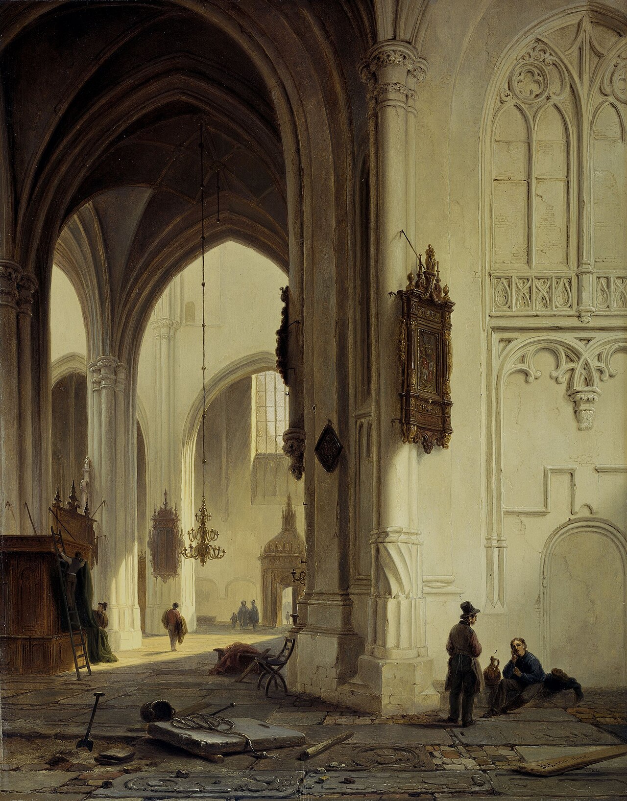 Church interior by Bartholomeus van Hove