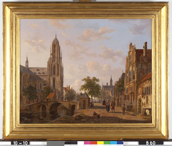 View of a town by Bartholomeus van Hove