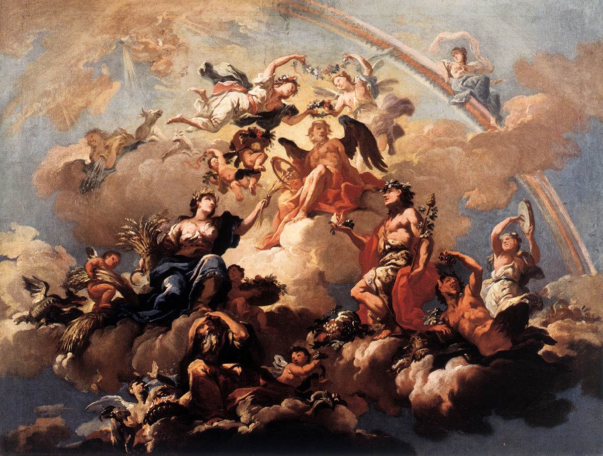 The Four Seasons Paying Homage to Chronos by Bartolomeo Altomonte