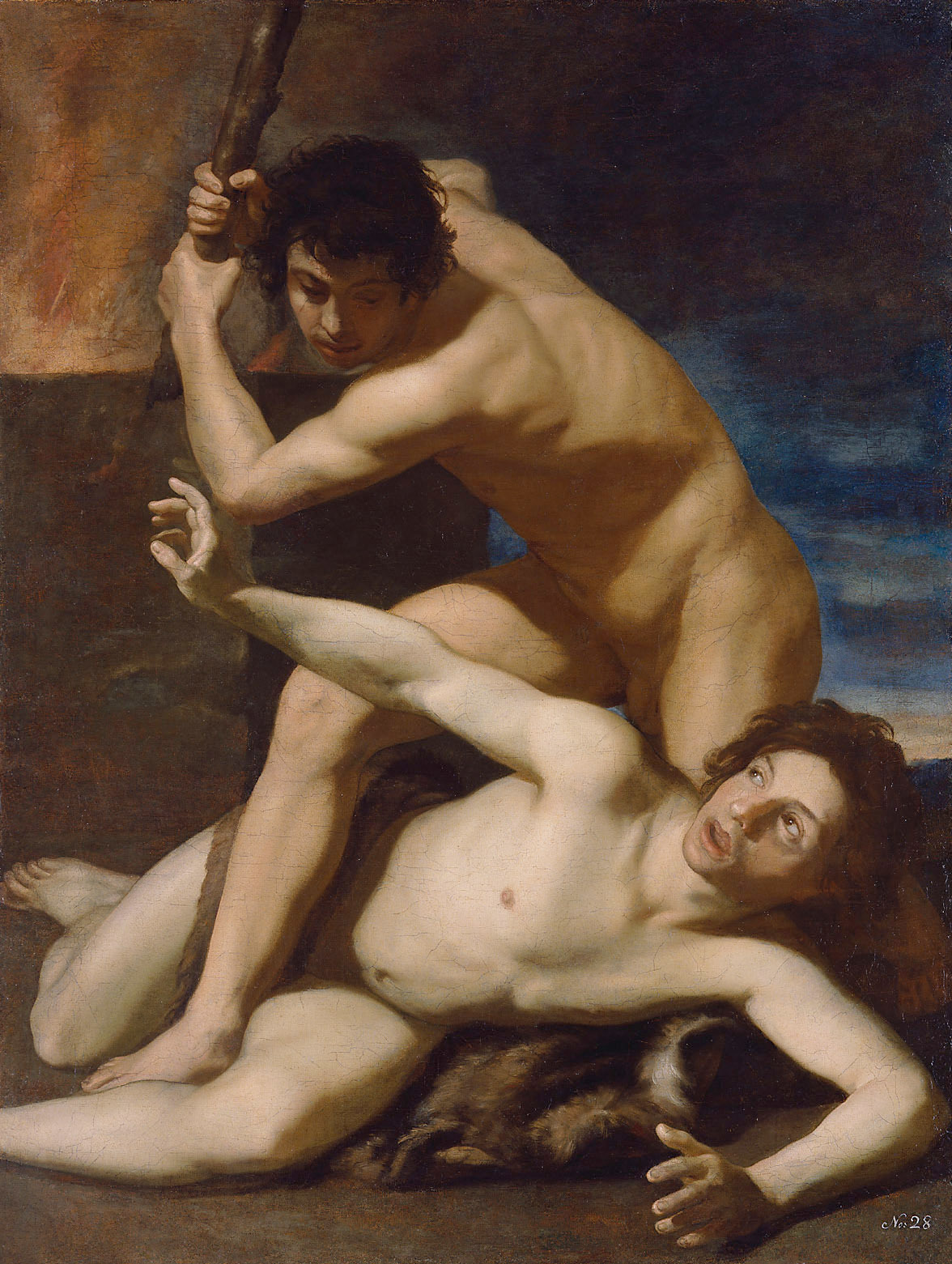 Cain kills Abel by Bartolomeo Manfredi