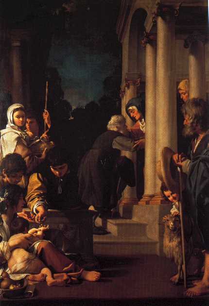 Saint Elizabeth of Hungary distributing alms by Bartolomeo Schedoni