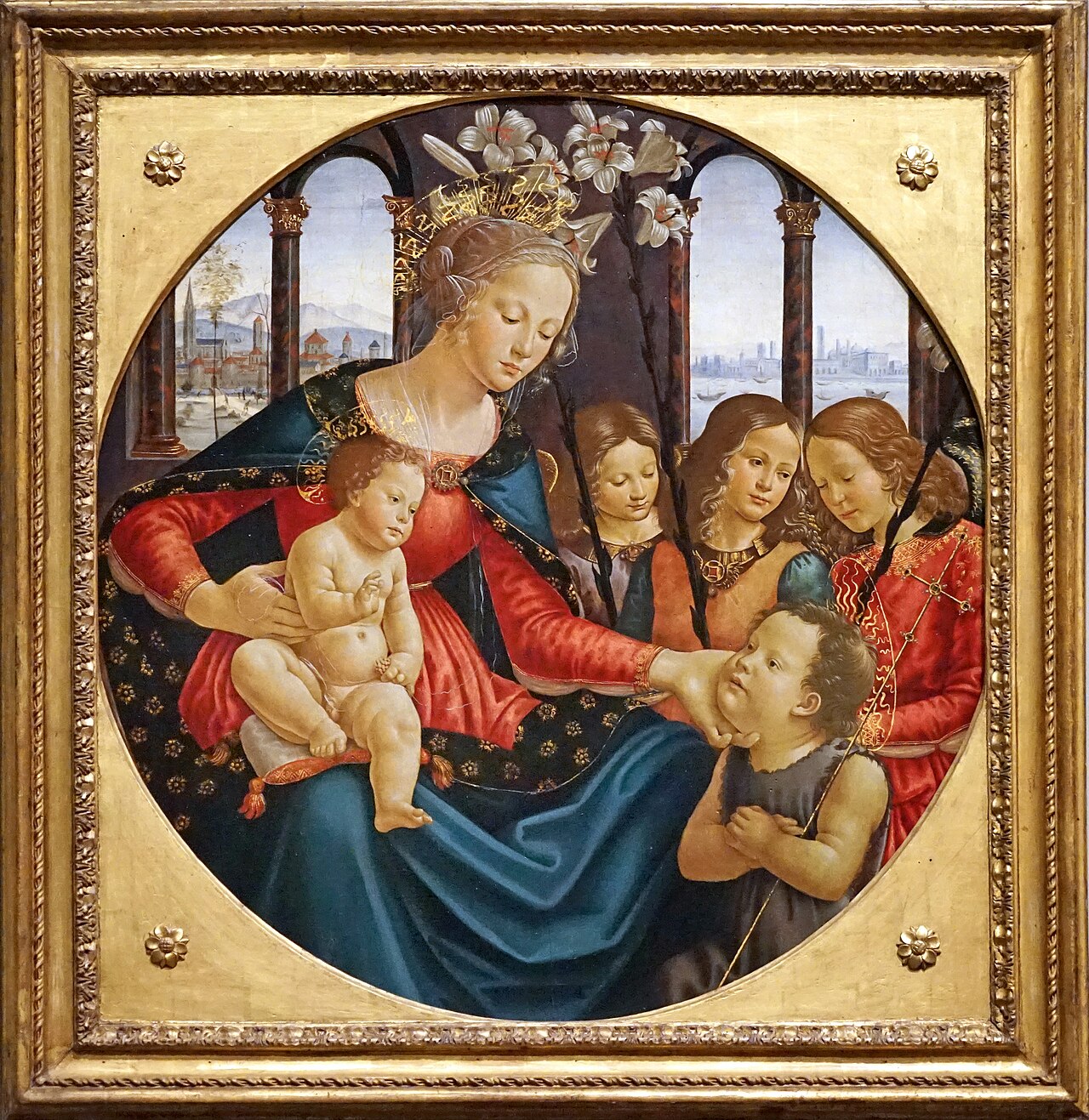 Madonna and Child with St. John the Baptist and Three Angels by Bastiano Mainardi