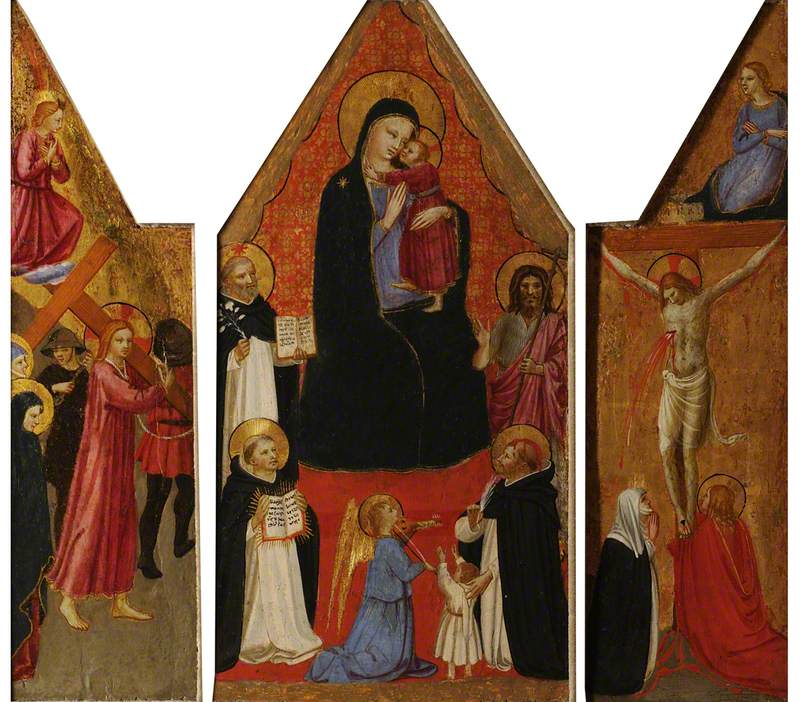 Triptych, the Virgin and Child with Four Saints by Battista di Biagio Sanguigni